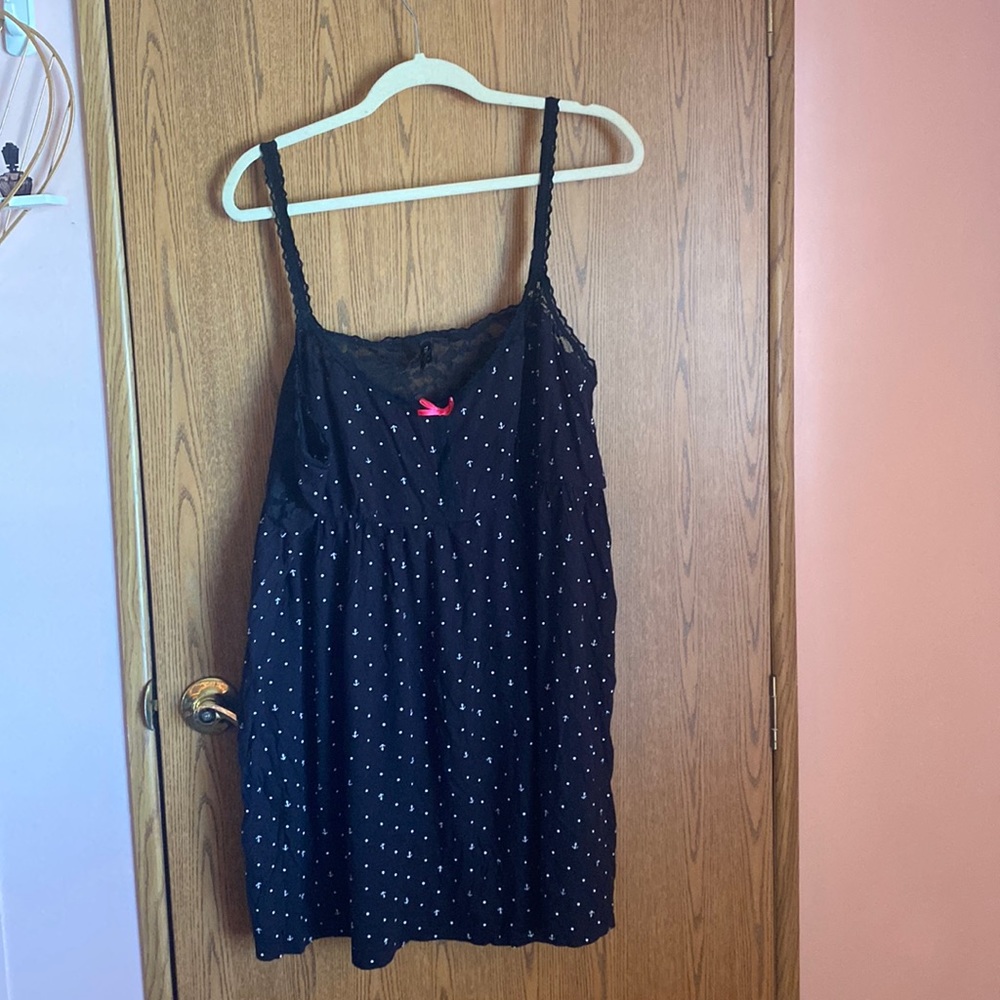 Black and White Polka Dot Nightgown